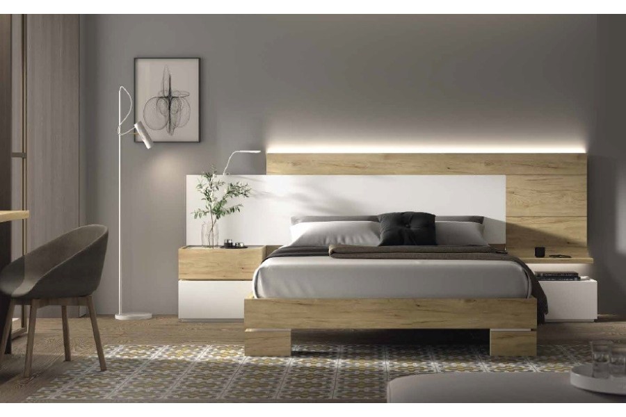 Dormitorio de matrimonio moderno con luces led opcional Ref.03 1007