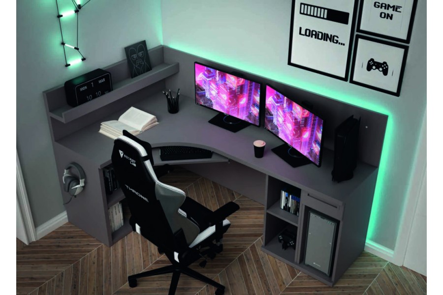 Mesa de despacho y oficina gamer con luces led Ref.33 2540
