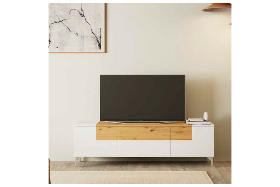 Mueble de Tv Moderno con patas y frentes lacados Ref.21 2290T