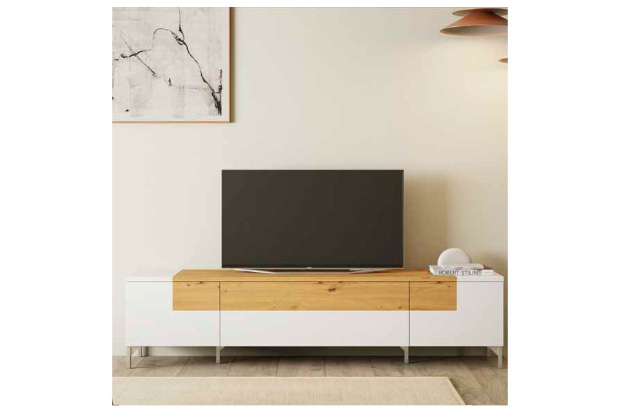 Mueble de Tv Moderno con patas y frentes lacados Ref.23 2290T