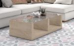 Mesa de centro Fija con tapa de cristal Ref.325 3113