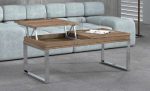 Mesa de centro elevable doble con pata metálica estilo industrial Ref.405 3113