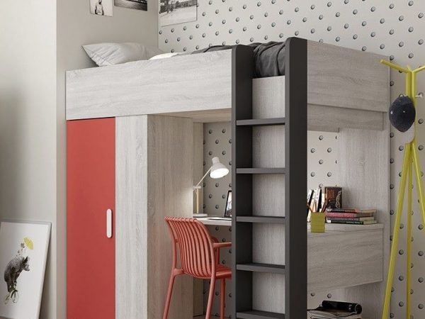 Litera Fija juvenil con armario y mesa REF.261 399Lid