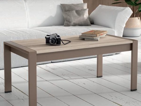 Mesa de centro elevable con pata metálica de estilo industrial de 104 cm x 54 cm Ref.2125 2377