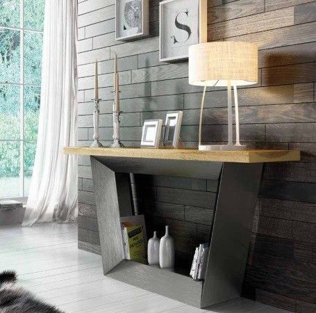Consola de madera con patas metálicas Ref.46 1033Azk