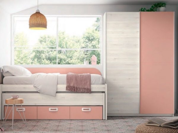 Dormitorio juvenil con Cama compacto REF.13 1443