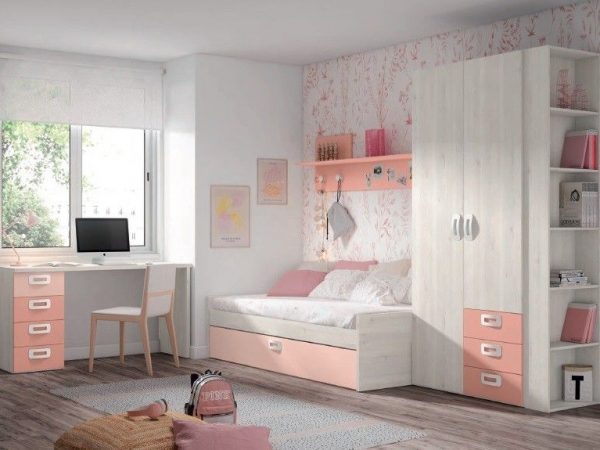 Dormitorio juvenil con Cama nido REF.19 1443