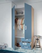 Armario 2 puertas batientes con 3 cajones Ref.04 1443b