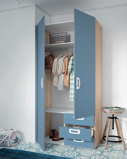 Armario 2 puertas batientes con 3 cajones Ref.04 1443b Armario 2 puertas batientes con 3 cajones Ref.04 1443b