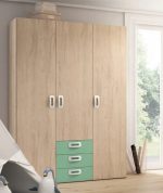 Armario 3 puertas batientes con 3 cajones Ref.24 1443b