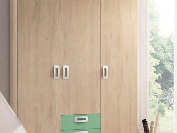 Armario 3 puertas batientes con 3 cajones Ref.24 1443b