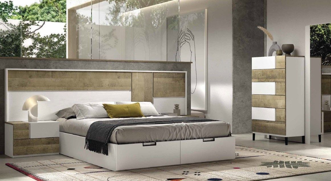 Dormitorio de matrimonio moderno con canapé con cajones Ref.29 1007 Dormitorio de matrimonio moderno con canapé con cajones Ref.29 1007