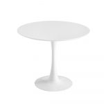 Mesa redonda fija de 90 cm con pata metálica Ref.5021 10201