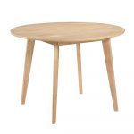 Mesa redonda fija de 106x106 de madera natural Ref.5014 10201