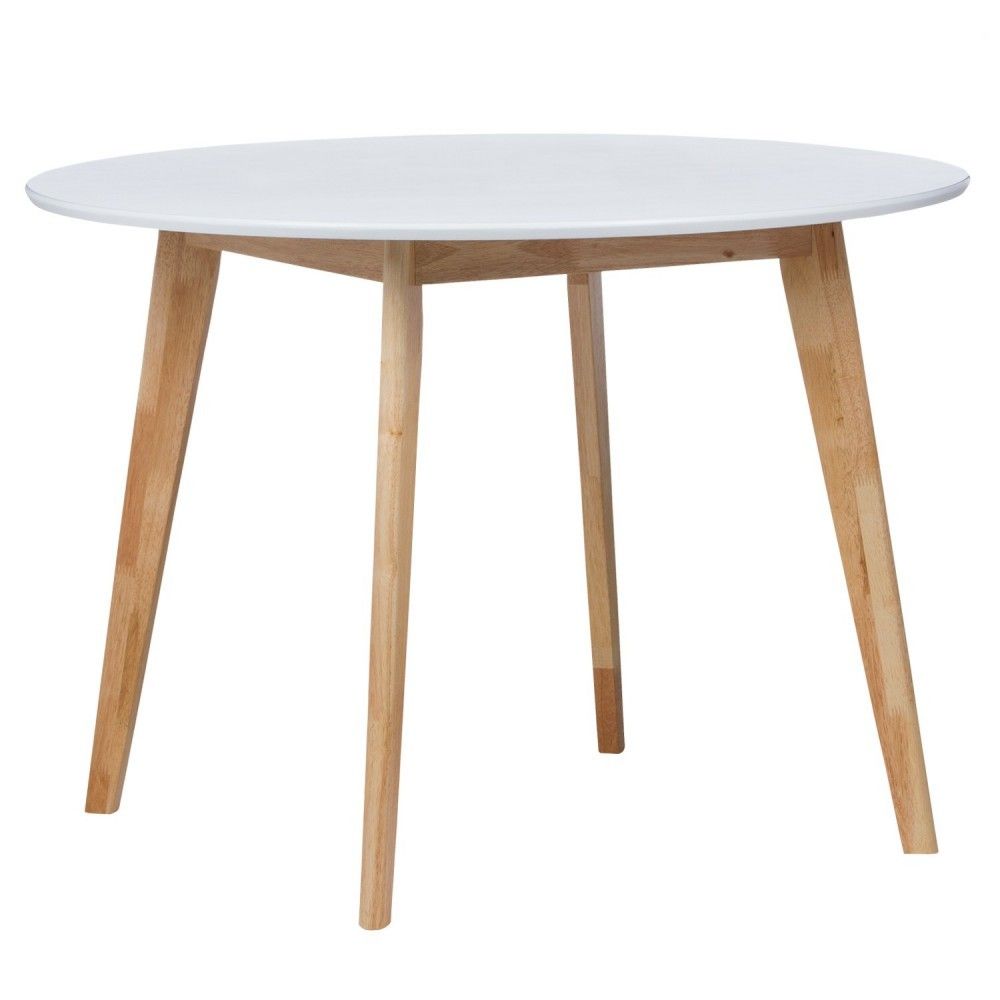 Mesa redonda fija de 106x106 de madera natural Ref.5014 10201 Mesa redonda fija de 106x106 de madera natural Ref.5014 10201