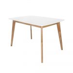 Mesa rectangular extensible de 120x80 de chapa natural Ref.5013 10201