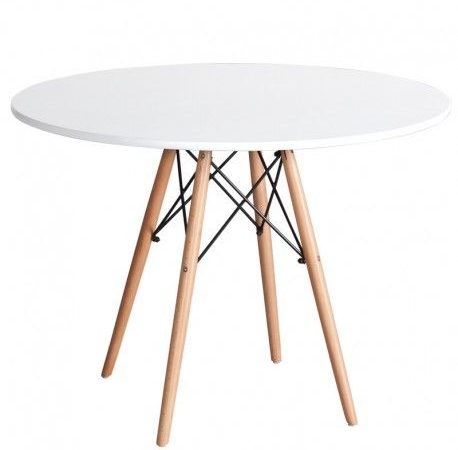 Mesa redonda fija lacada nórdica de 100x100 Ref.4050 10201