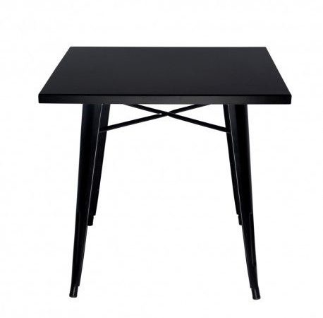 Mesa cuadrada fija metálica de 80 cm x 80 cm Ref.4081 10201