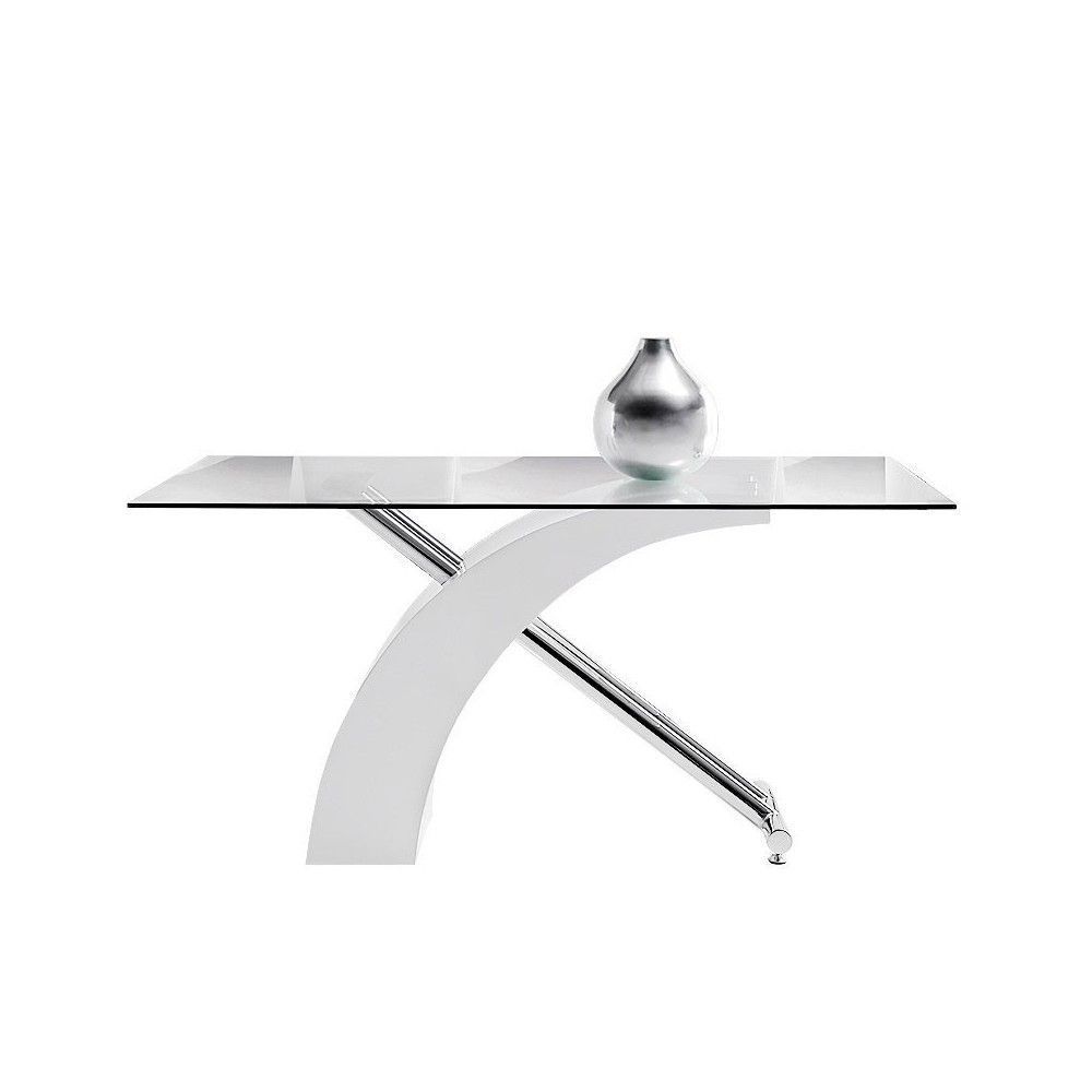 Mesa de Comedor Fija de cristal con patas lacado Ref.3657 10201 Mesa de Comedor Fija de cristal con patas lacado Ref.3657 10201