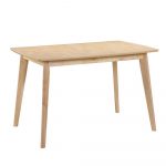 Mesa rectangular extensible de 120x80 de chapa natural Ref.5013 10201