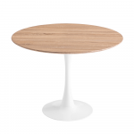 Mesa redonda fija de 90 cm con pata metálica Ref.5021 10201