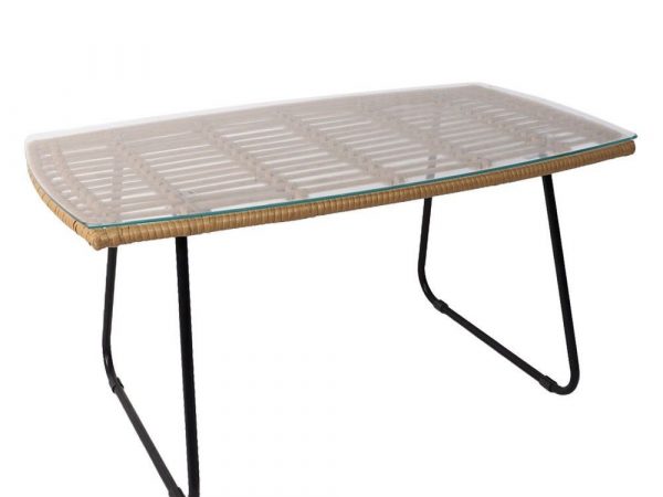 Mesa de centro de Ratán de exterior de 90x50 Ref.1402 10201