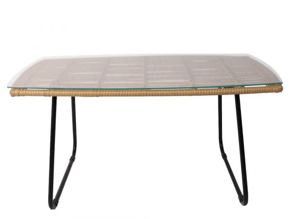 Mesa de centro de Ratán de exterior de 90x50 Ref.1402 10201