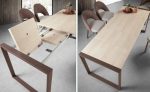 Mesa de Comedor rectangular Extensible con patas metálicas Ref.2422b 2377