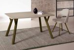 Mesa de Comedor rectangular fija con patas metálicas Ref.4122 2377
