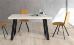 Mesa de Comedor rectangular extensible con patas metálicas Ref.4022a 2377