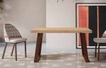 Mesa de Comedor rectangular extensible con patas metálicas Ref.4022b 2377