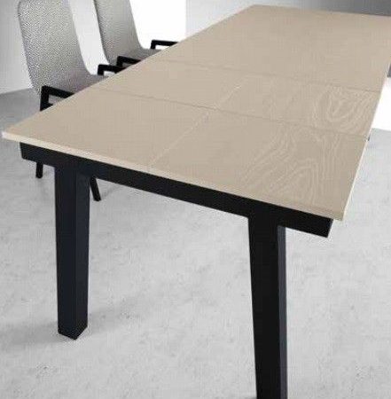 Mesa de Comedor rectangular extensible con patas metálicas Ref.2922b 2377