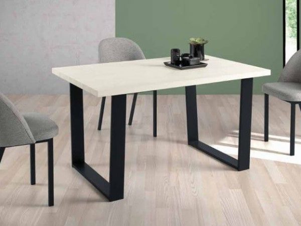 Mesa de Comedor rectangular fija con patas metálicas Ref.2022 2377