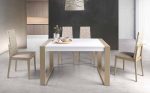 Mesa de Comedor rectangular Extensible con patas metálicas Ref.2222 2377