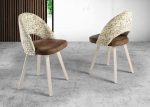 Silla de comedor con patas metálicas Tapizada Ref.128 2377