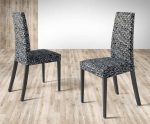 Silla de comedor tapizada con patas de madera Ref.116 2377
