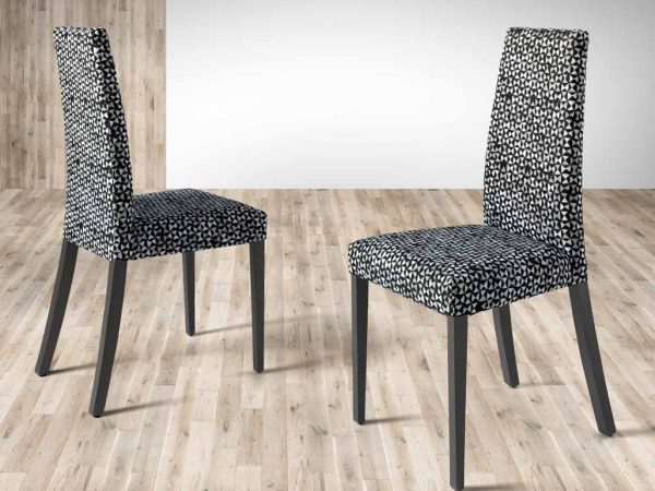 Silla de comedor tapizada con patas de madera Ref.116 2377