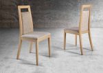 Silla de comedor tapizada con patas de madera Ref.110a 2377