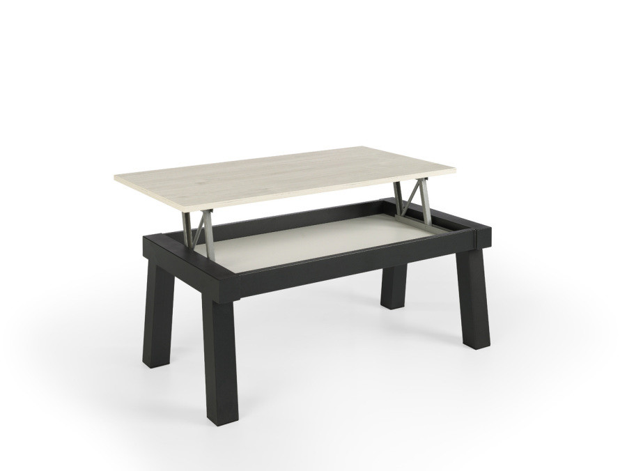 Mesa de centro elevable con pata metálica de estilo industrial de 110 cm x 60 cm Ref.2925 2377 Mesa de centro elevable con pata metálica de estilo industrial de 110 cm x 60 cm Ref.2925 2377
