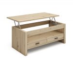 Mesa de centro elevable con cajones de 100 cm x 50 cm Ref.22825 2377