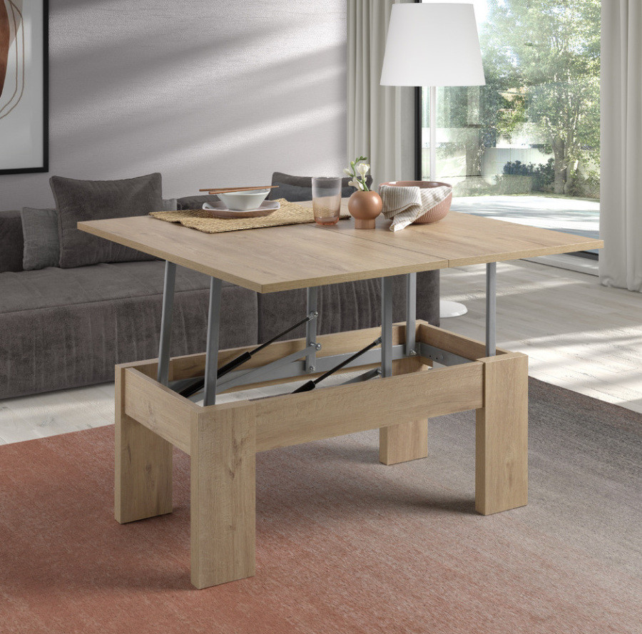 Mesa de centro convertible a mesa de comedor de 100 cm x 50 cm Ref.22120a 2377 Mesa de centro convertible a mesa de comedor de 100 cm x 50 cm Ref.22120a 2377