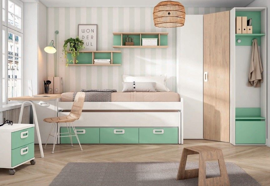 Dormitorio juvenil con Cama compacto REF.14 1443b Dormitorio juvenil con Cama compacto REF.14 1443b