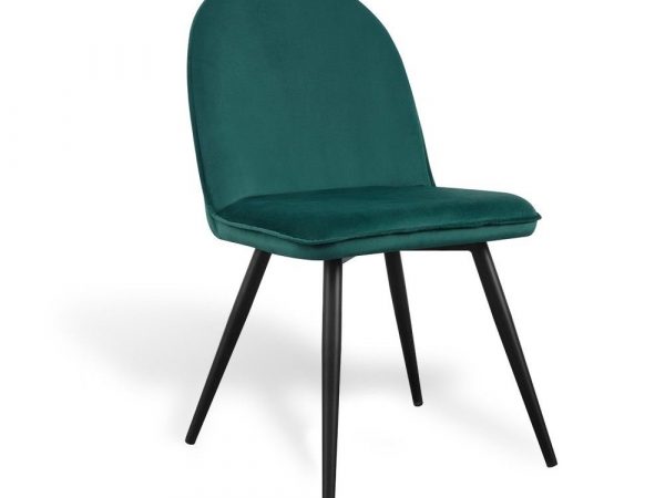 Silla de terciopelo con patas metálicas Ref.3602 10201