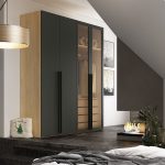 Armario de 4 puertas batientes (2 puertas con cristal) Ref.70 399G