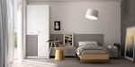 Dormitorio juvenil con cama individual y armario de puertas batientes REF.254 399Lid