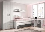Dormitorio juvenil con Cama con cajones REF.31 1443b
