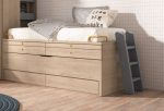 Cama con cajones Compacto con mesa de estudio y escalera REF.025 2540