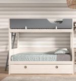 Litera Fija juvenil para 3 camas con escalera exterior REF.51 2540