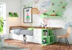 Dormitorio juvenil con cama block sin armario REF.41 2540