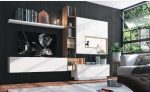 Mueble de Salón con frentes lacados y luces led Ref.707 1016